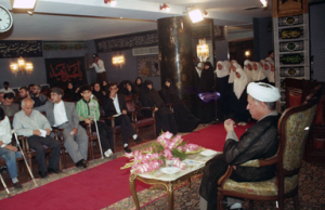 دیدار آیت الله هاشمی رفسنجانی با مسئولین کانون حمایت از بیماران هموفیلى و جمعى از بیماران