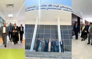 بازدید مسیح مهاجرى مدیر مسئول روزنامه جمهورى اسلامى از بیمارستان آیت الله هاشمى رفسنجانى(شرق)